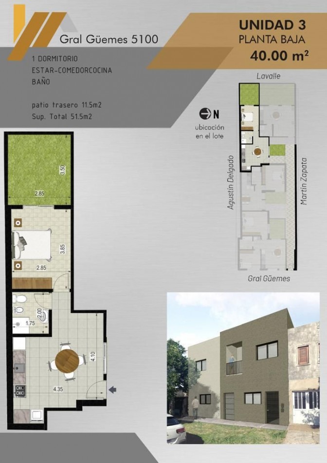 Departamento en Barrio Sargento Cabral