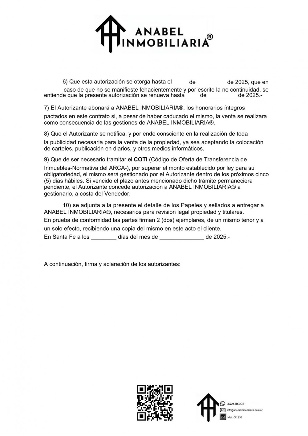 Autorizacion de venta 2